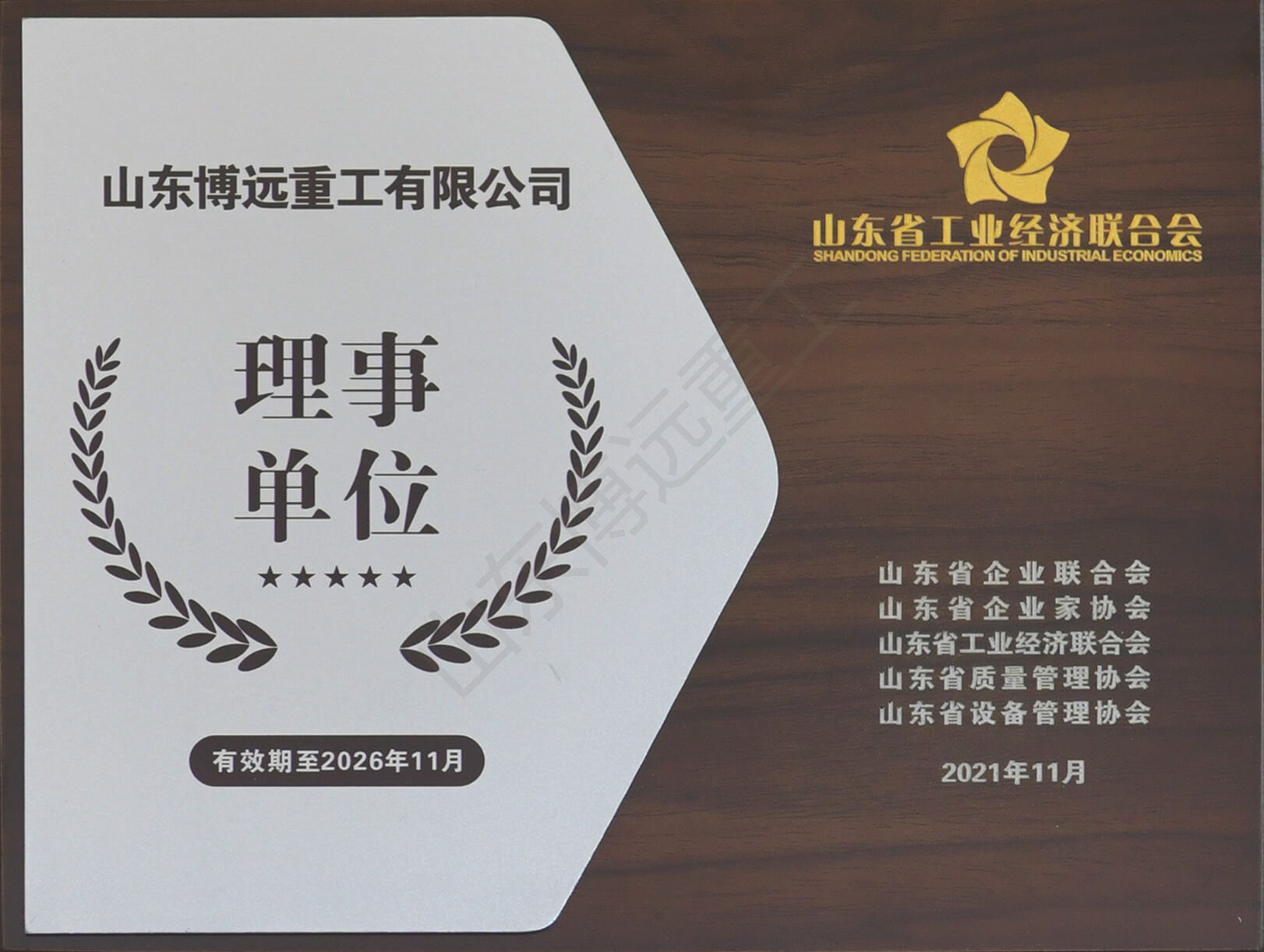 山東省工業(yè)經濟聯合會理事單位
